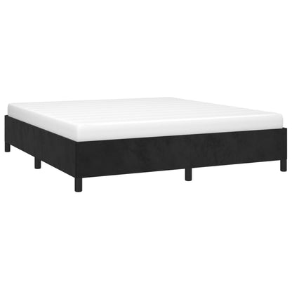 Estrutura de cama 180x200 cm veludo preto