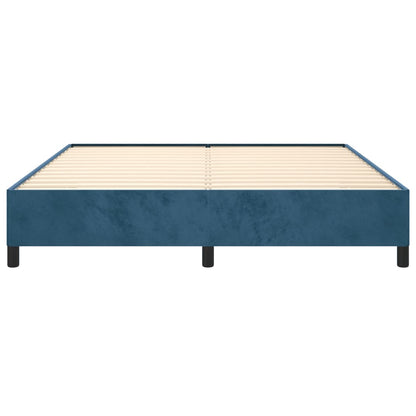 Estrutura de cama 180x200 cm veludo azul-escuro