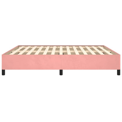 Estrutura de cama 180x200 cm veludo rosa