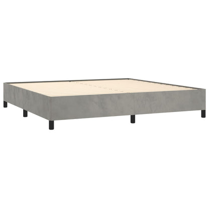 Estrutura de cama 200x200 cm veludo cinzento-claro