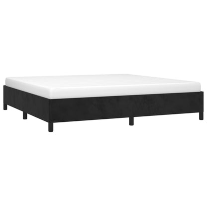 Estrutura de cama 200x200 cm veludo preto