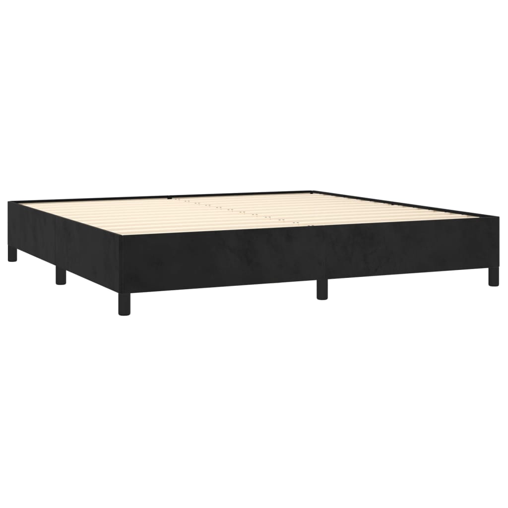 Estrutura de cama 200x200 cm veludo preto