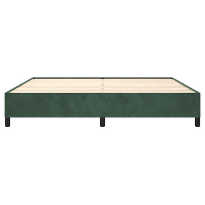 Estrutura de cama 200x200 cm veludo verde-escuro