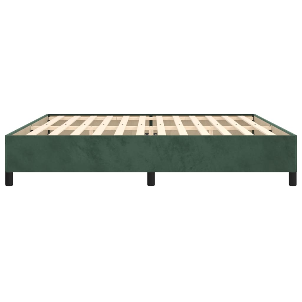 Estrutura de cama 200x200 cm veludo verde-escuro