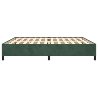 Estrutura de cama 200x200 cm veludo verde-escuro