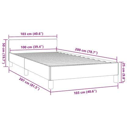 Estrutura de cama sem colchão 100x200 cm tecido verde