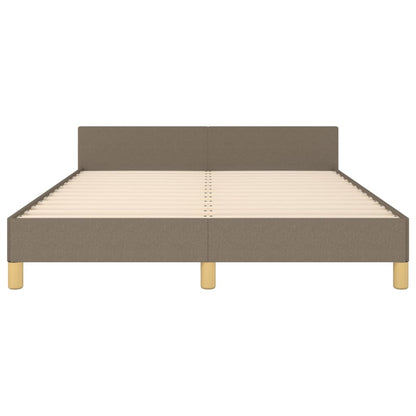 Estrutura cama cabeceira 140x190 cm tecido castanho-acinzentado