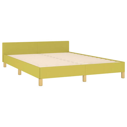 Estrutura de cama sem colchão 140x190 cm tecido verde