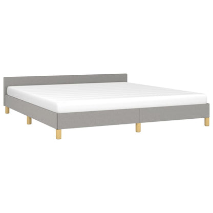 Estrutura de cama 180x200 cm tecido cinzento-claro