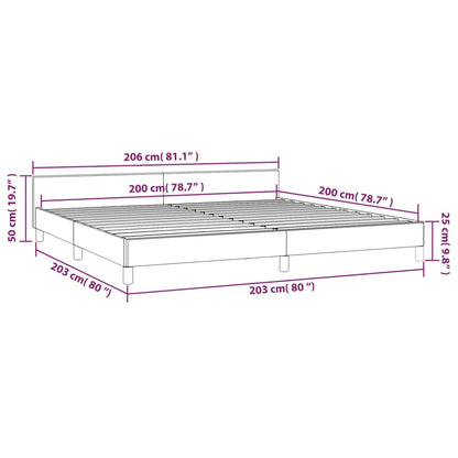 Estrutura de cama 200x200 cm tecido cinzento-claro