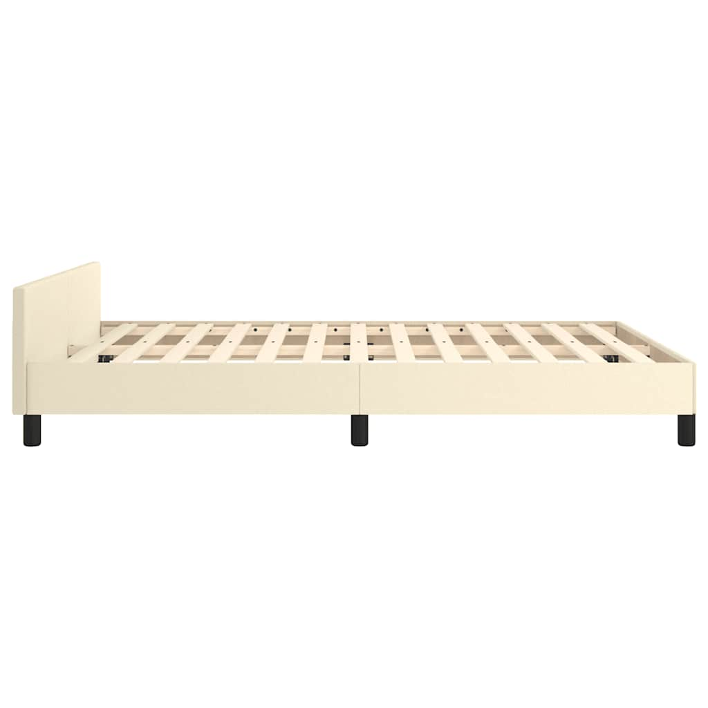 Estrutura cama c/ cabeceira sem colchão 140x190 cm creme