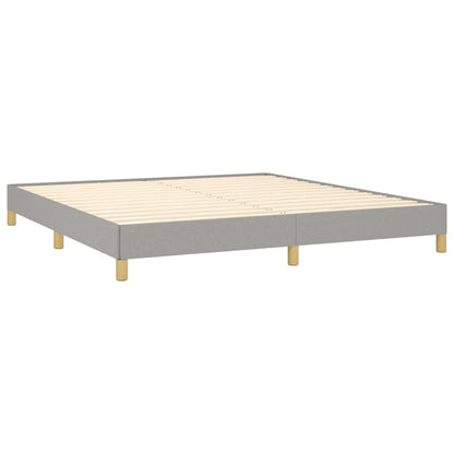 Estrutura de cama Super King 180x200 cm tecido cinzento-claro