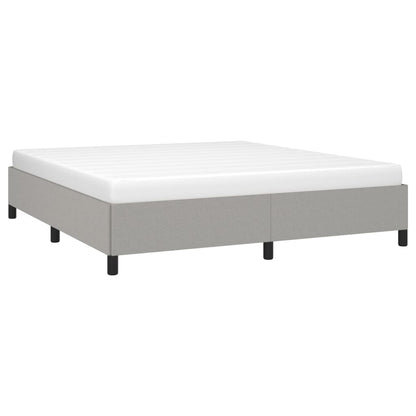 Estrutura de cama Super King 180x200 cm tecido cinzento-claro