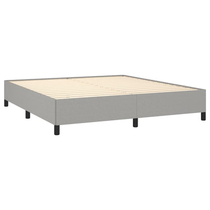 Estrutura de cama Super King 180x200 cm tecido cinzento-claro