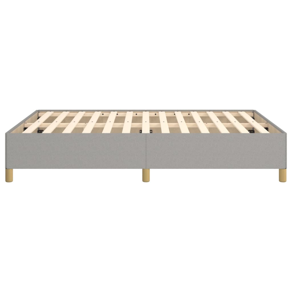 Estrutura de cama de casal 135x190 cm tecido cinzento-claro