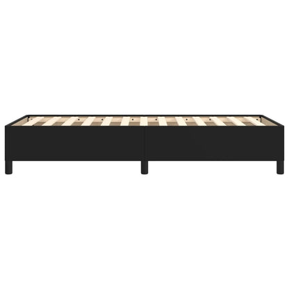 Estrutura de cama de solteiro 90x190 cm couro artificial preto