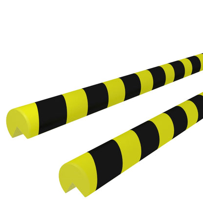 Protetores de canto 2 pcs 4x4x104 cm PU amarelo e preto