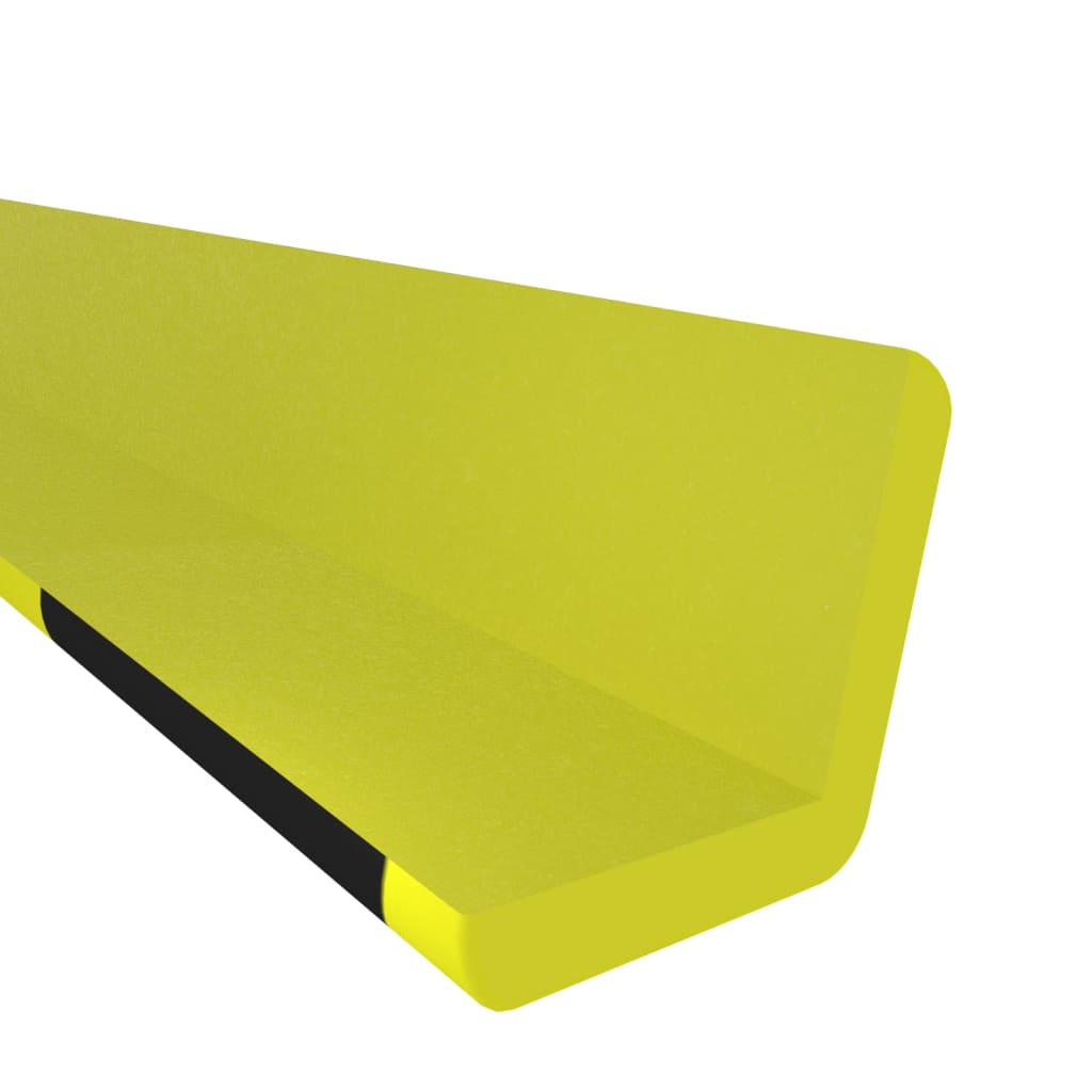 Protetores de canto 2 pcs 4,5x4,5x104 cm PU amarelo e preto