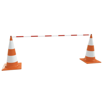 Barras retráteis para cones sinalização 10 pcs 116-197 cm ABS