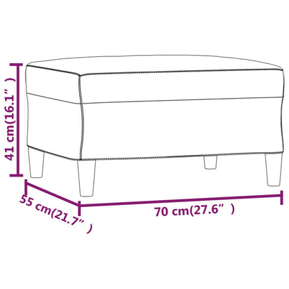 Apoio de pés 70x55x41 cm tecido cinza-acastanhado