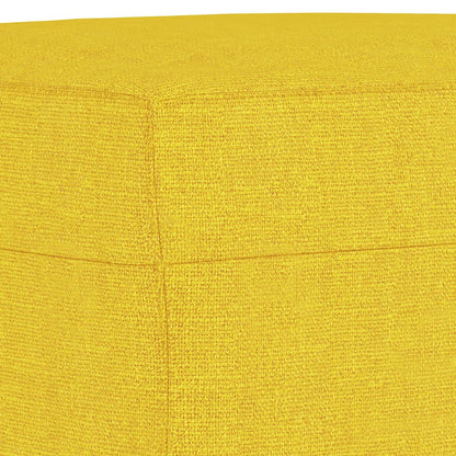 Apoio de pés 60x50x41 cm tecido amarelo-claro