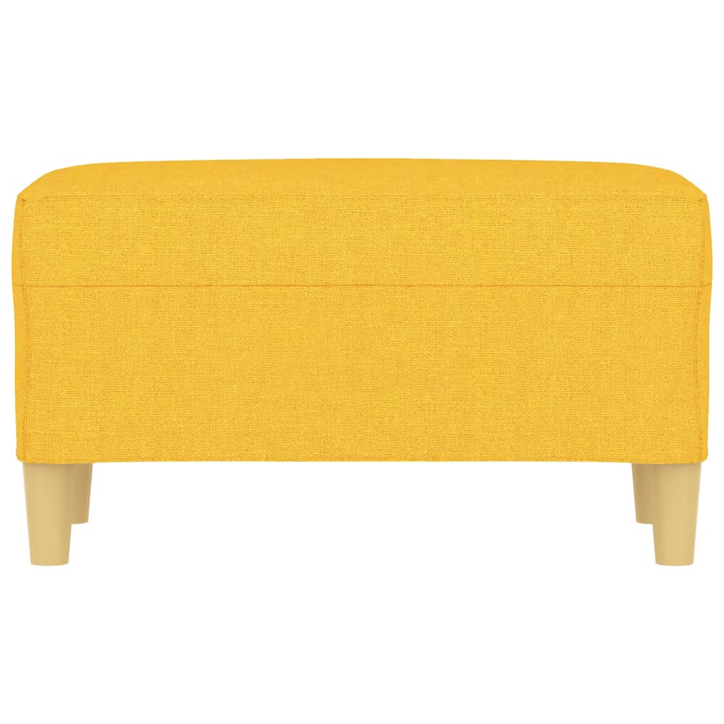 Banco 70x35x41 cm tecido amarelo-claro