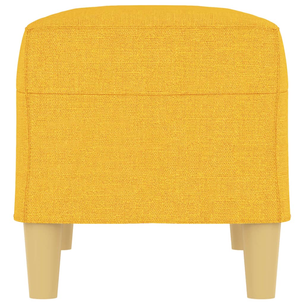 Banco 70x35x41 cm tecido amarelo-claro