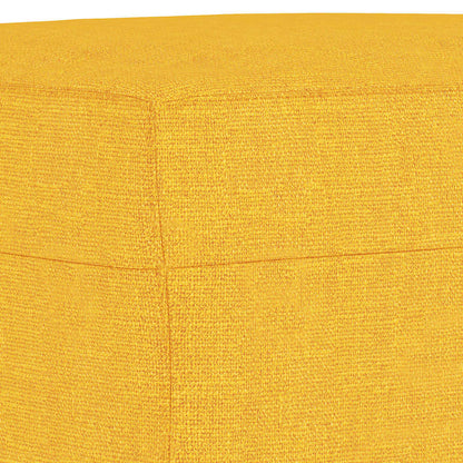 Banco 70x35x41 cm tecido amarelo-claro