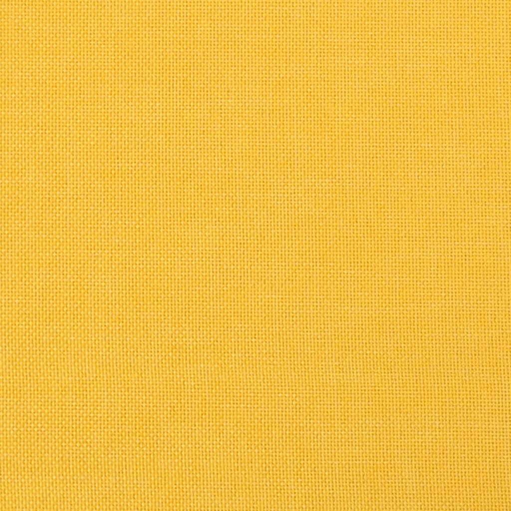 Banco 70x35x41 cm tecido amarelo-claro