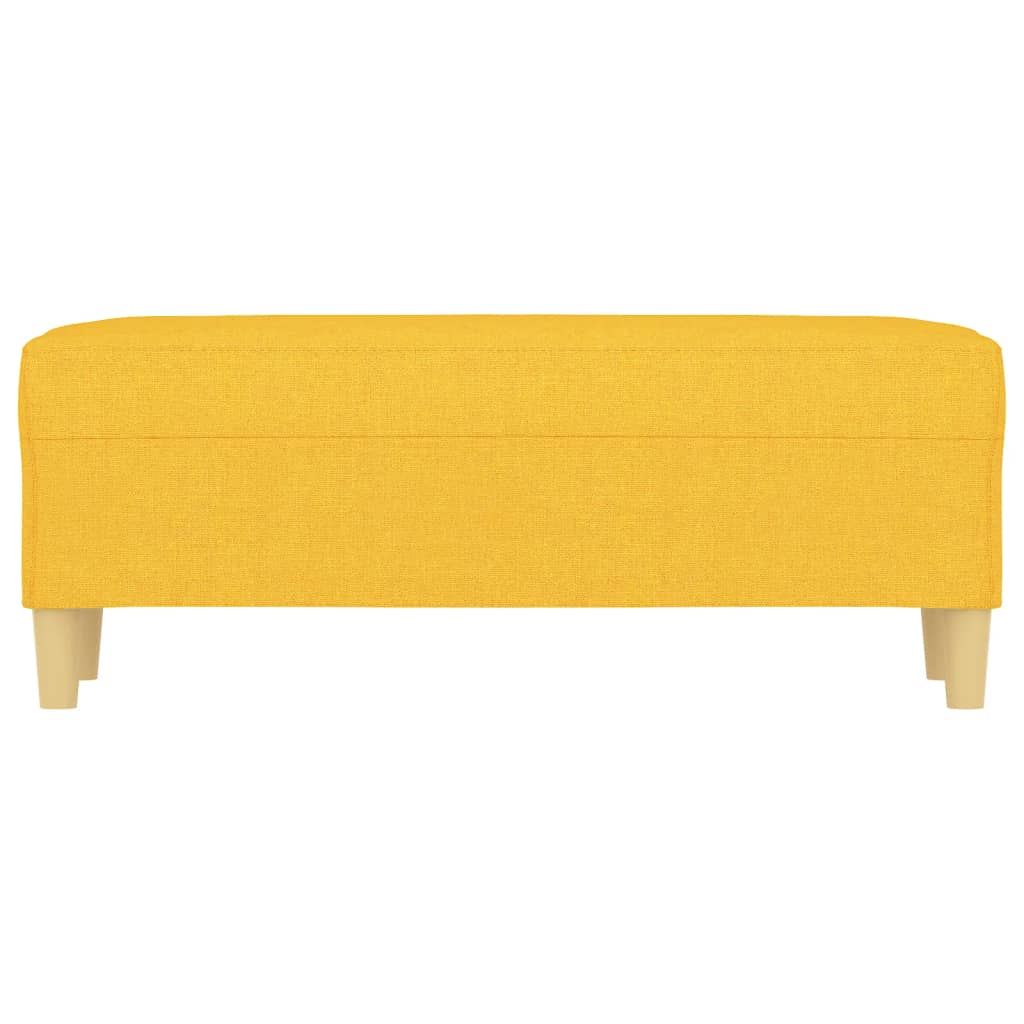 Banco 100x35x41 cm tecido amarelo-claro