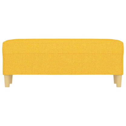 Banco 100x35x41 cm tecido amarelo-claro