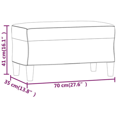 Banco 70x35x41 cm couro artificial cinza