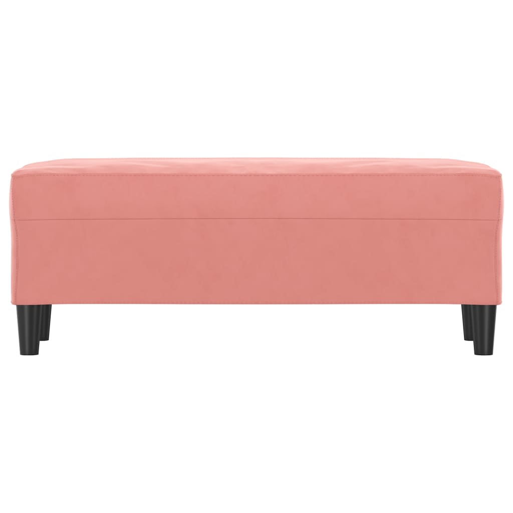 Banco 100x35x41 cm veludo rosa