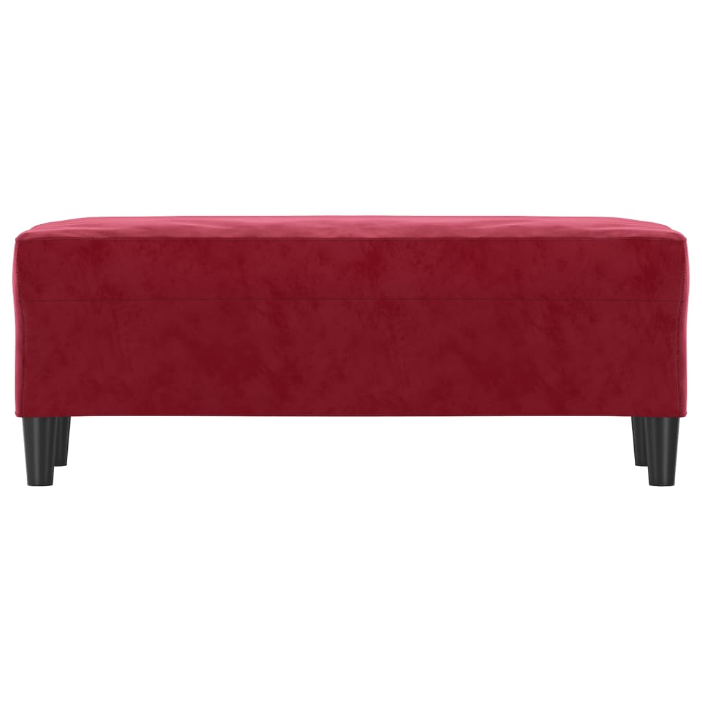 Banco 100x35x41 cm veludo vermelho tinto