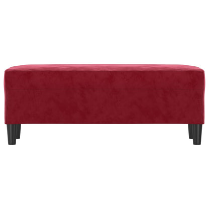 Banco 100x35x41 cm veludo vermelho tinto