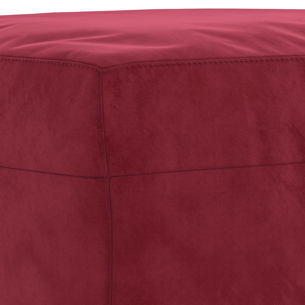 Banco 100x35x41 cm veludo vermelho tinto