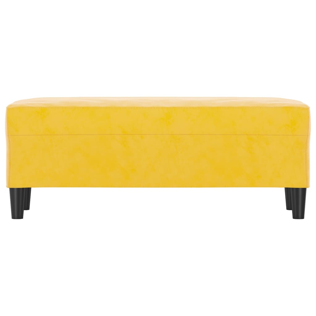 Banco 100x35x41 cm veludo amarelo