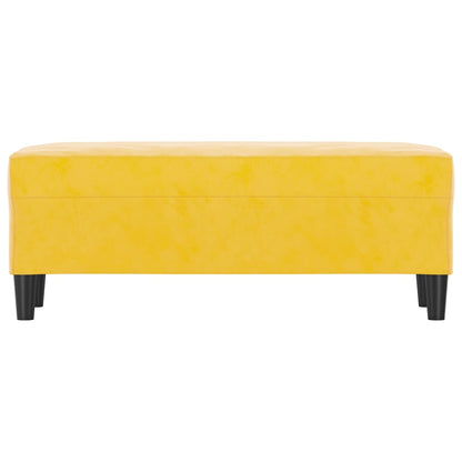 Banco 100x35x41 cm veludo amarelo