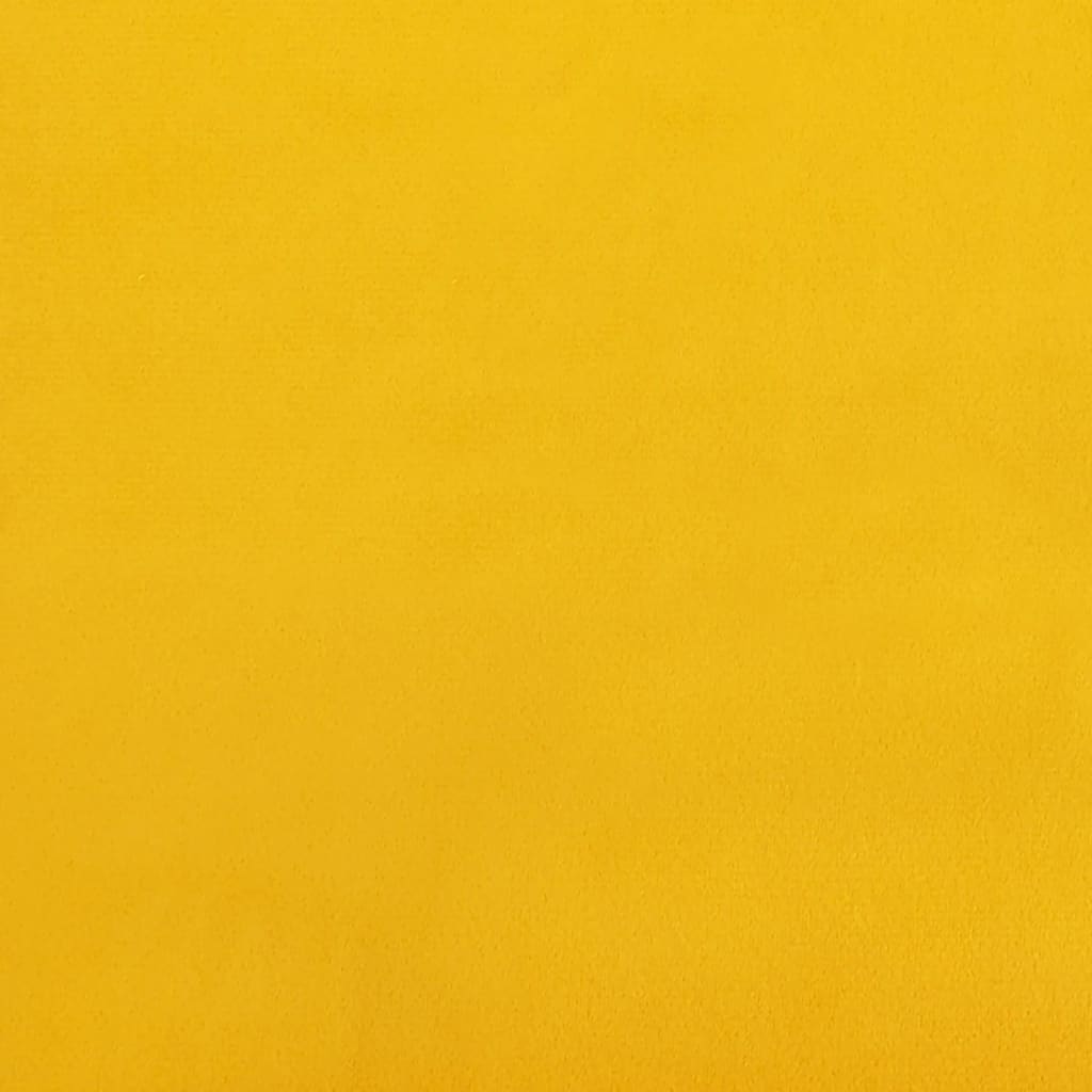 Banco 100x35x41 cm veludo amarelo