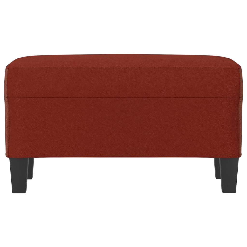 Banco 70x35x41 cm couro artificial vermelho tinto