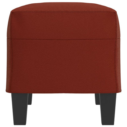 Banco 70x35x41 cm couro artificial vermelho tinto