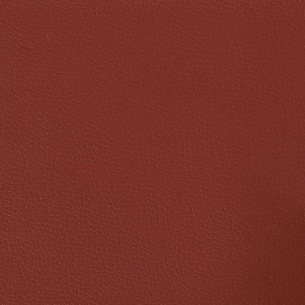 Banco 70x35x41 cm couro artificial vermelho tinto