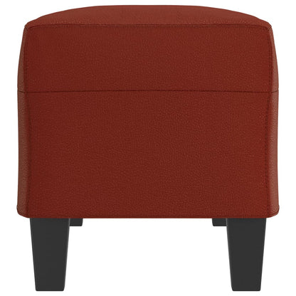 Banco 100x35x41 cm couro artificial vermelho tinto