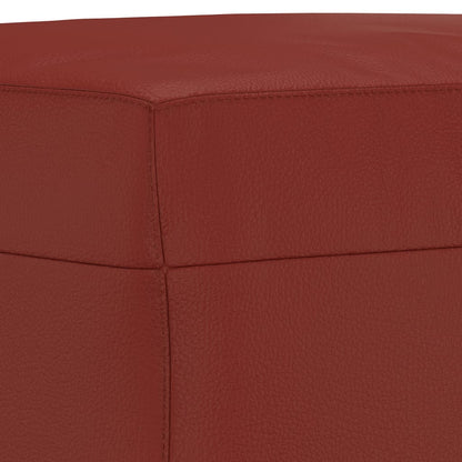 Banco 100x35x41 cm couro artificial vermelho tinto