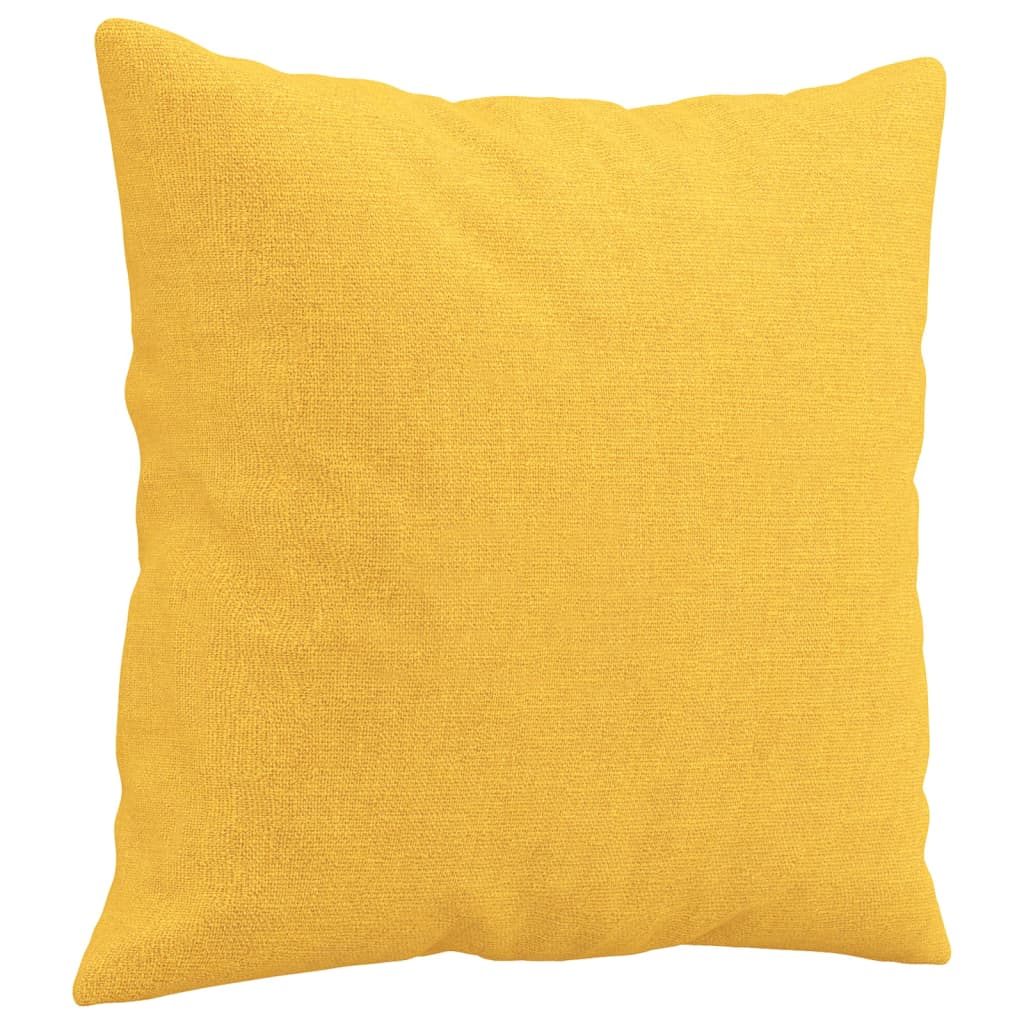 Almofadas decorativas 2 pcs 40x40 cm tecido amarelo-claro