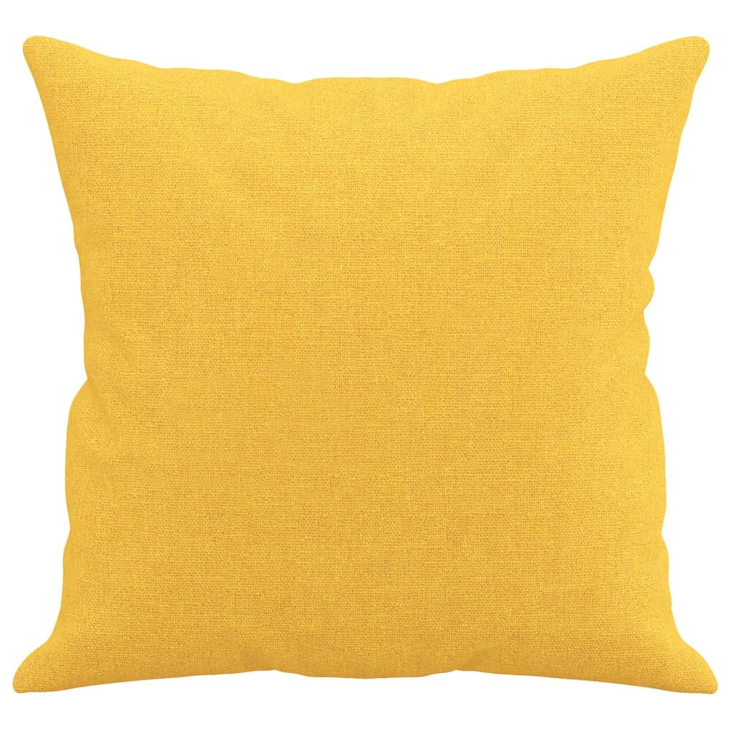 Almofadas decorativas 2 pcs 40x40 cm tecido amarelo-claro