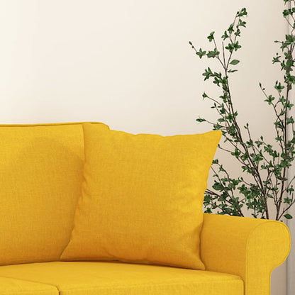 Almofadas decorativas 2 pcs 40x40 cm tecido amarelo-claro