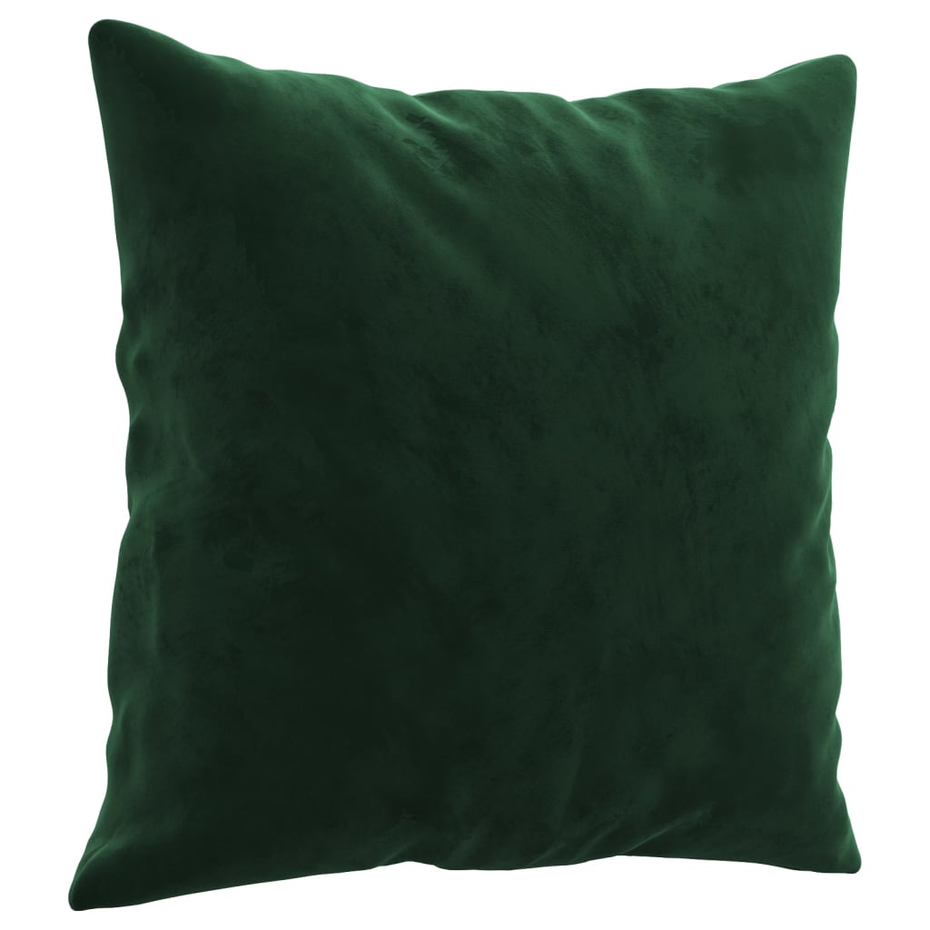 Almofadas decorativas 2 pcs 40x40 cm veludo verde-escuro