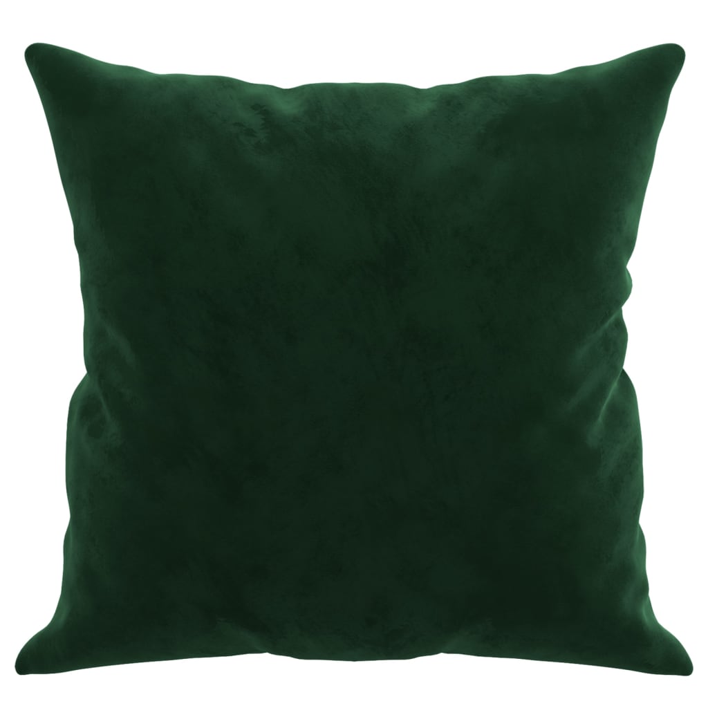 Almofadas decorativas 2 pcs 40x40 cm veludo verde-escuro