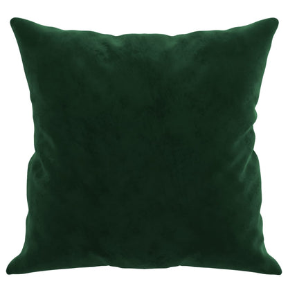 Almofadas decorativas 2 pcs 40x40 cm veludo verde-escuro